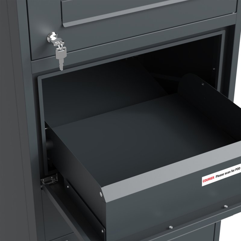 phoenix parcel safe PB1121AAK, anthracite, 61 litres, key lock